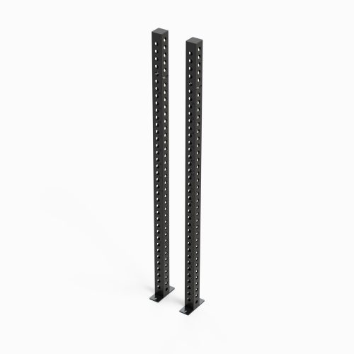 Omni Dual-Sided Rack Uprights 80" Metallic Black Pair