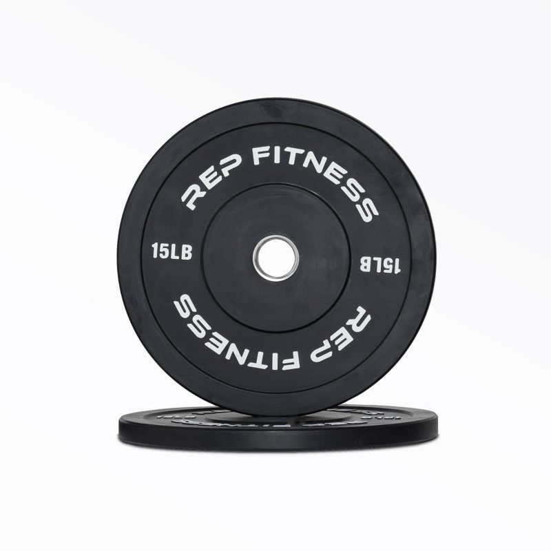 15lb Black Bumper Plate Pair