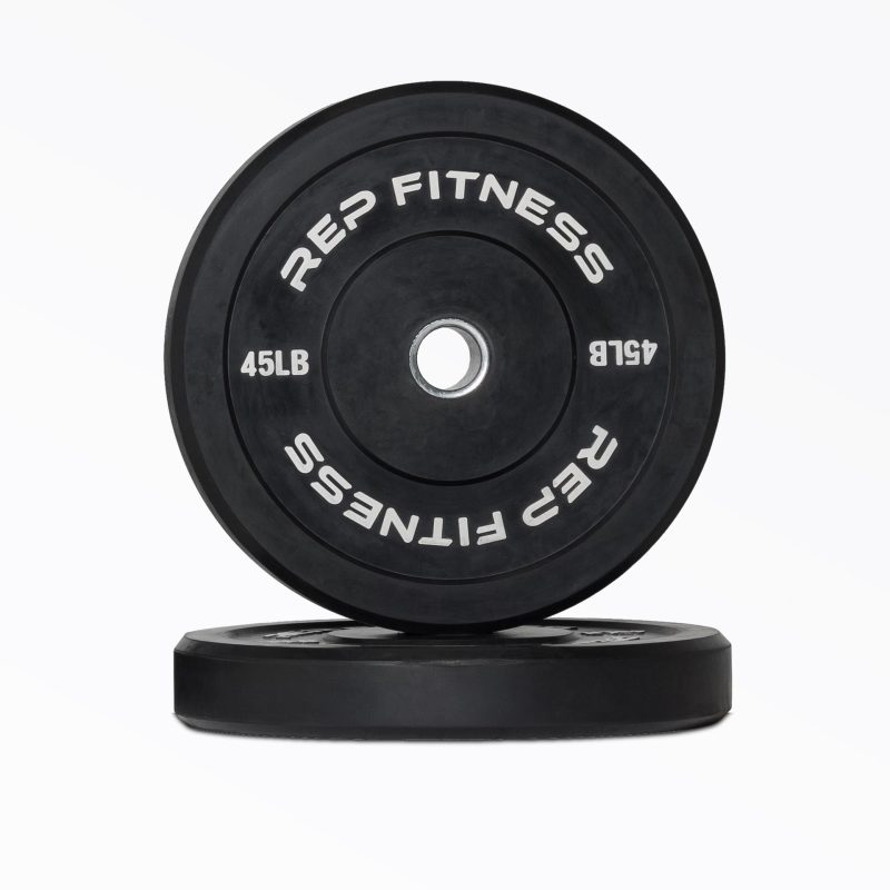 45lb Black Bumper Plate Pair