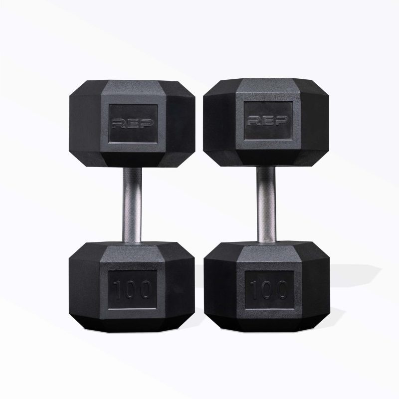 100lb Hex Dumbbell Pair