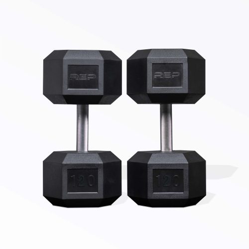 120lb Hex Dumbbell Pair