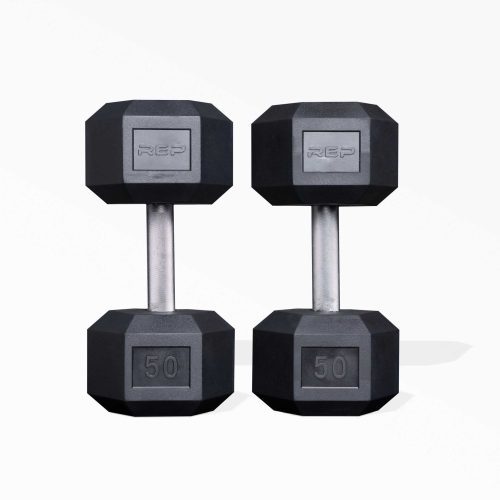 50lb Hex Dumbbell Pair