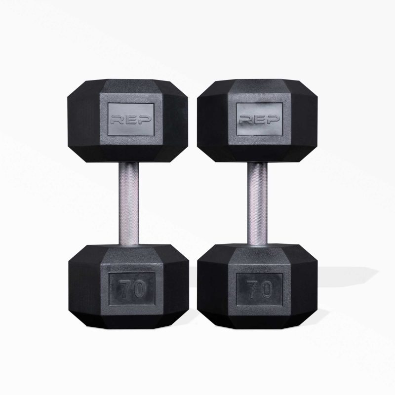 70lb Hex Dumbbell Pair